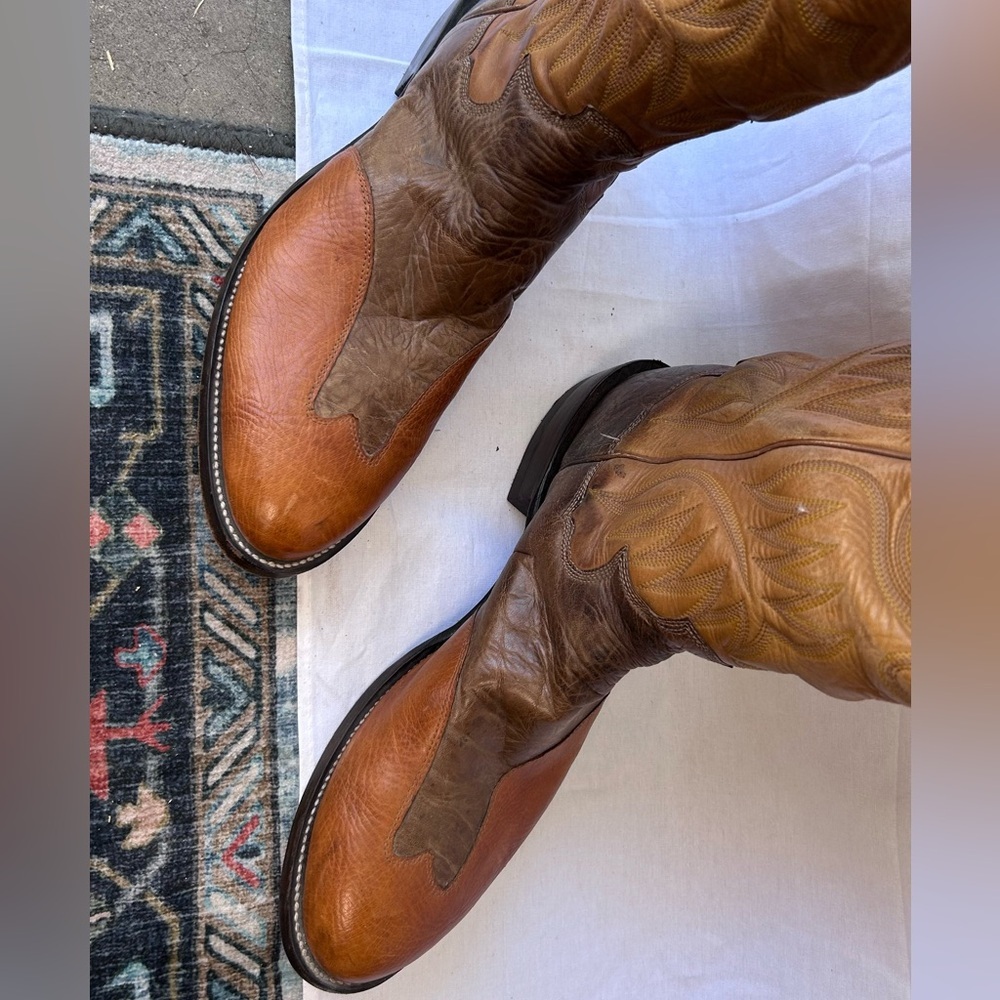 Vintage Paul Bond 04 Custom Cowboy Boots Men’s 11.5/12D Handmade Western USA - Picture 3 of 11